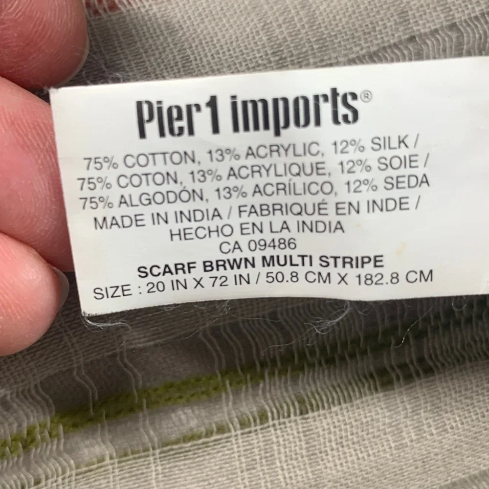 Pier one imports cotton blend striped scarf